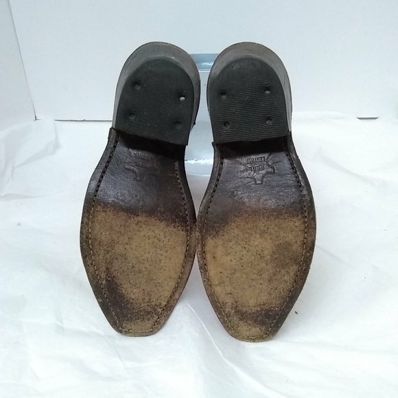 Old WEST Boots Leather Tan Children Western Boy Girl Size 10.5  Style CF8229 - Picture 5 of 7